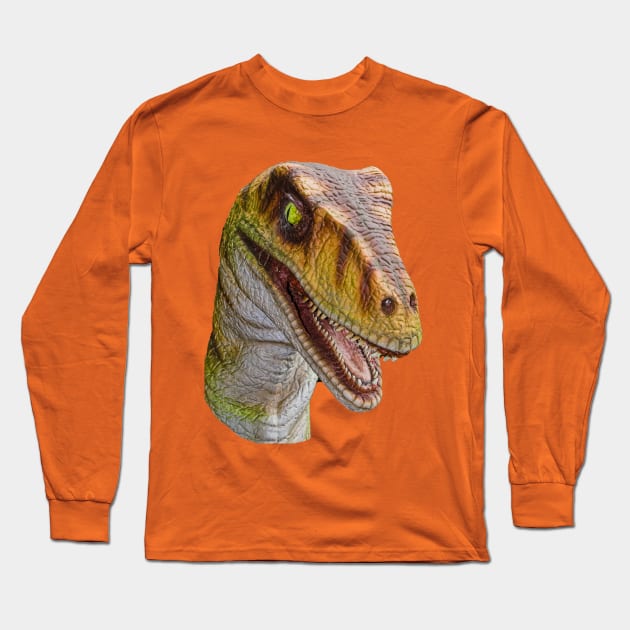 Velociraptor looking for dinner Long Sleeve T-Shirt by dalyndigaital2@gmail.com